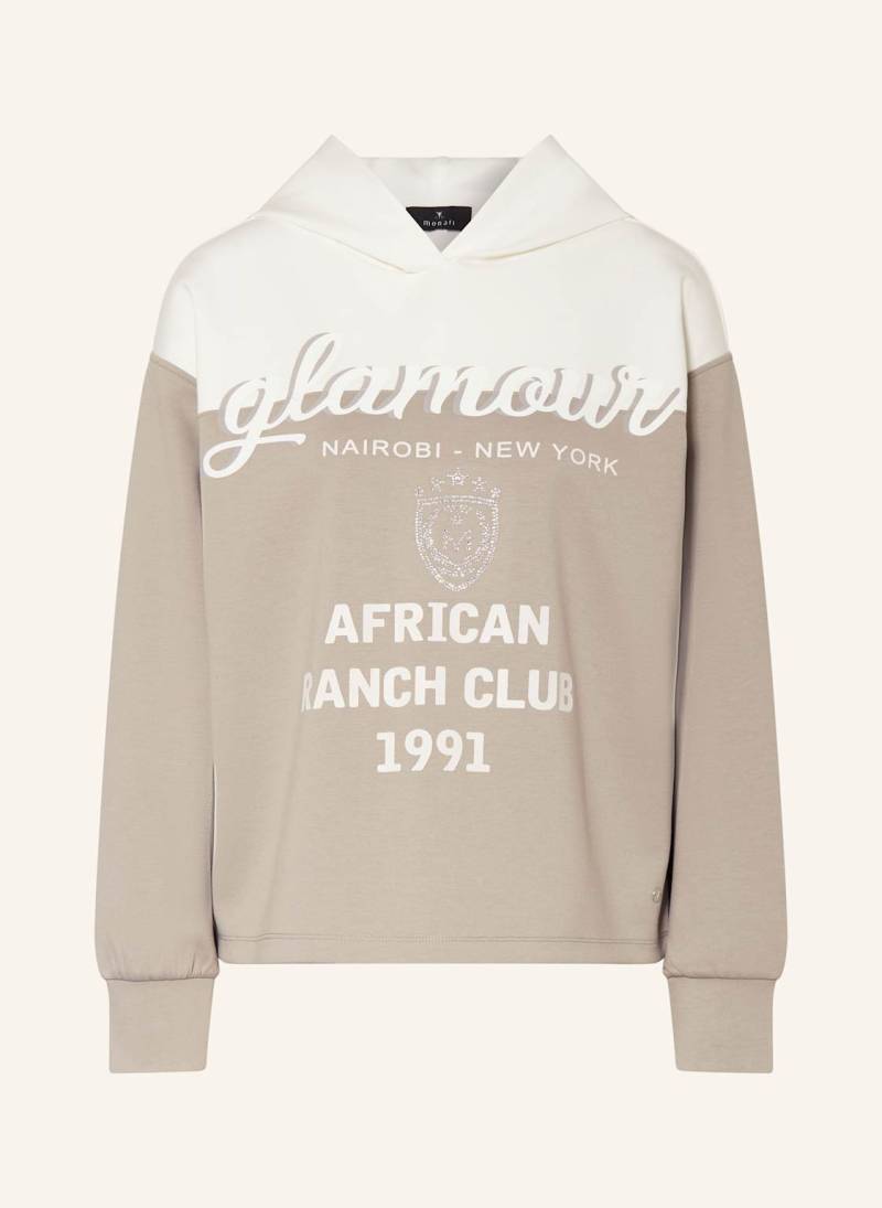 Monari Hoodie Mit Schmucksteinen beige von monari