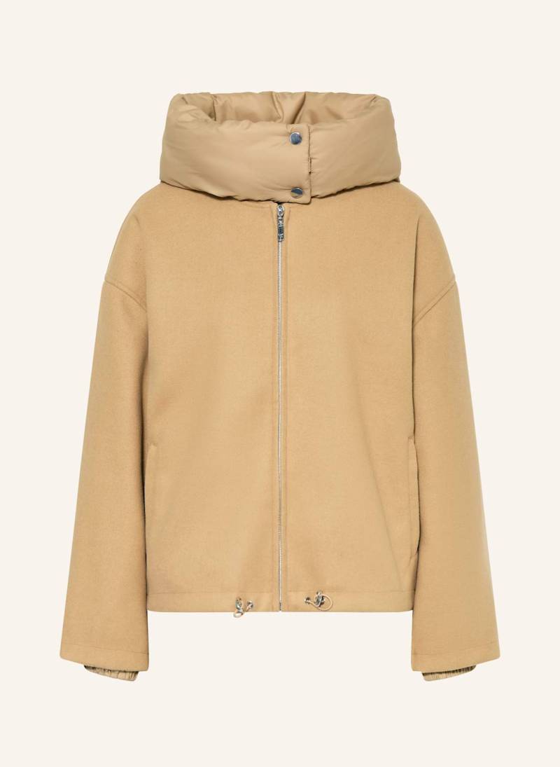 Monari Jacke Mit Abnehmbarer Kapuze braun von monari