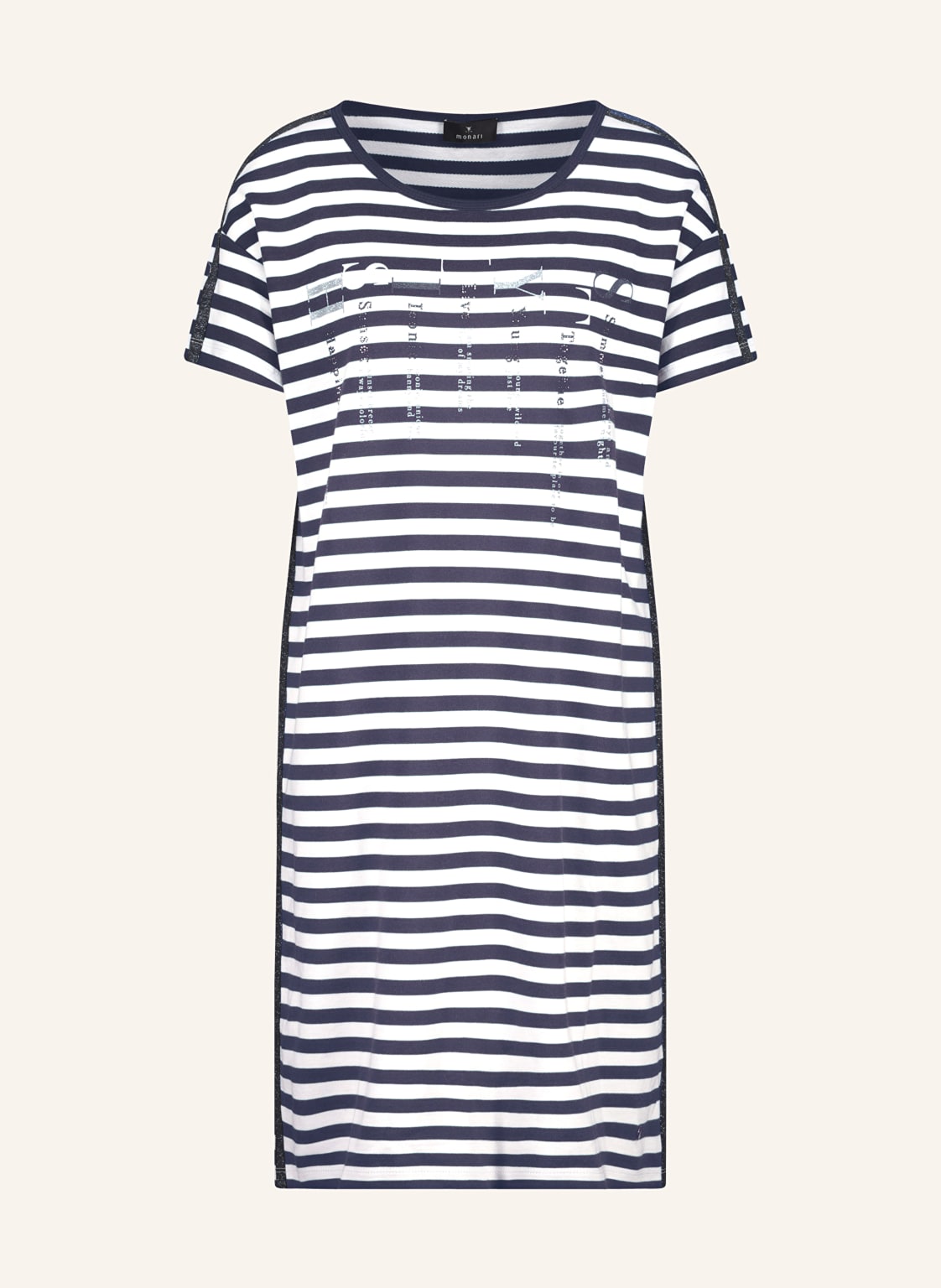 Monari Jerseykleid Mit Schmucksteinen blau von monari