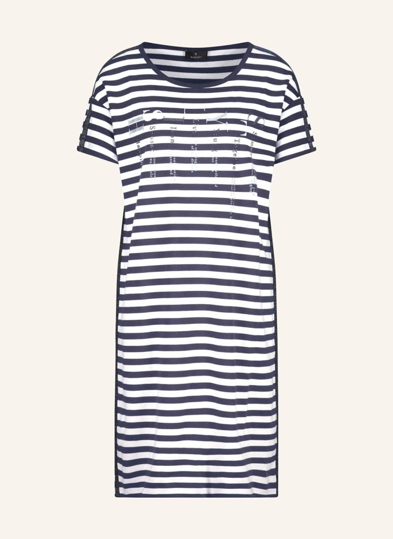 Monari Jerseykleid Mit Schmucksteinen blau von monari