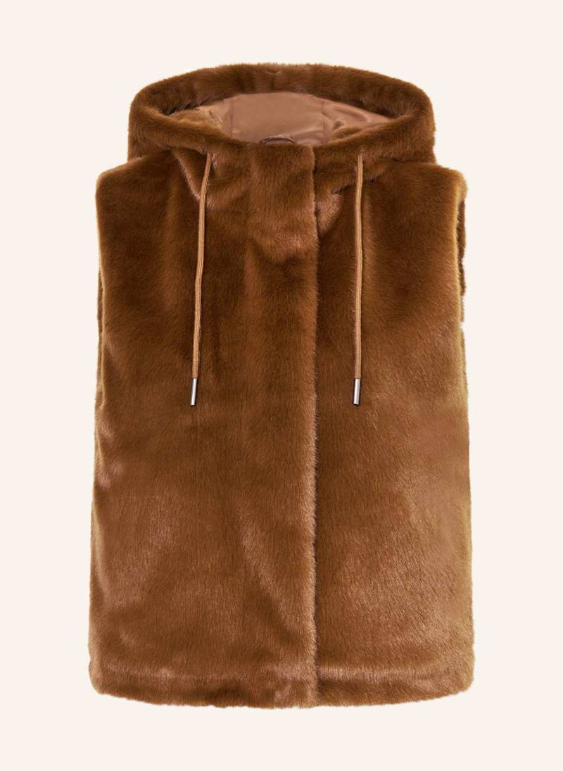 Monari Kunstfell-Weste braun von monari