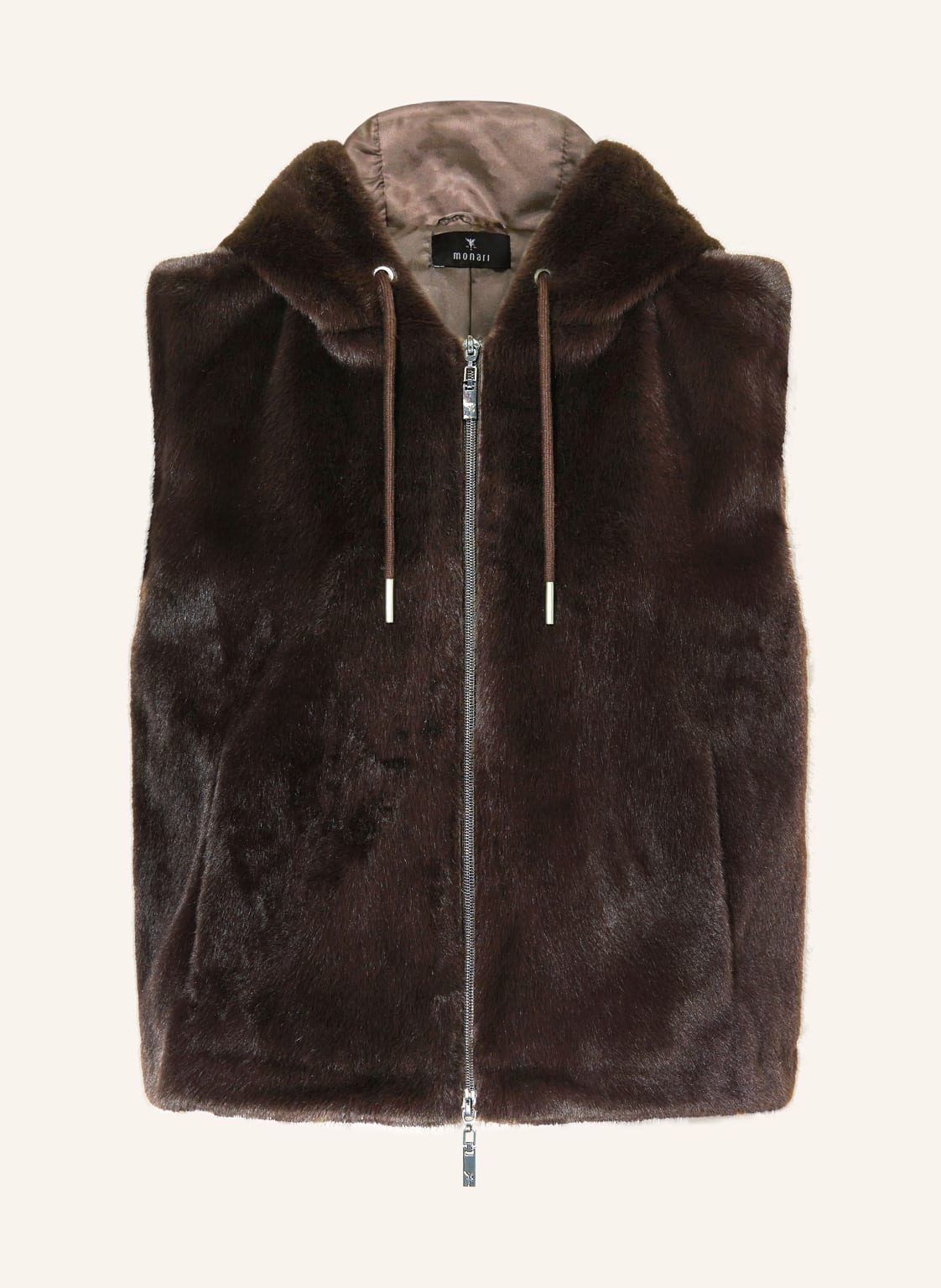 Monari Kunstfell-Weste braun von monari