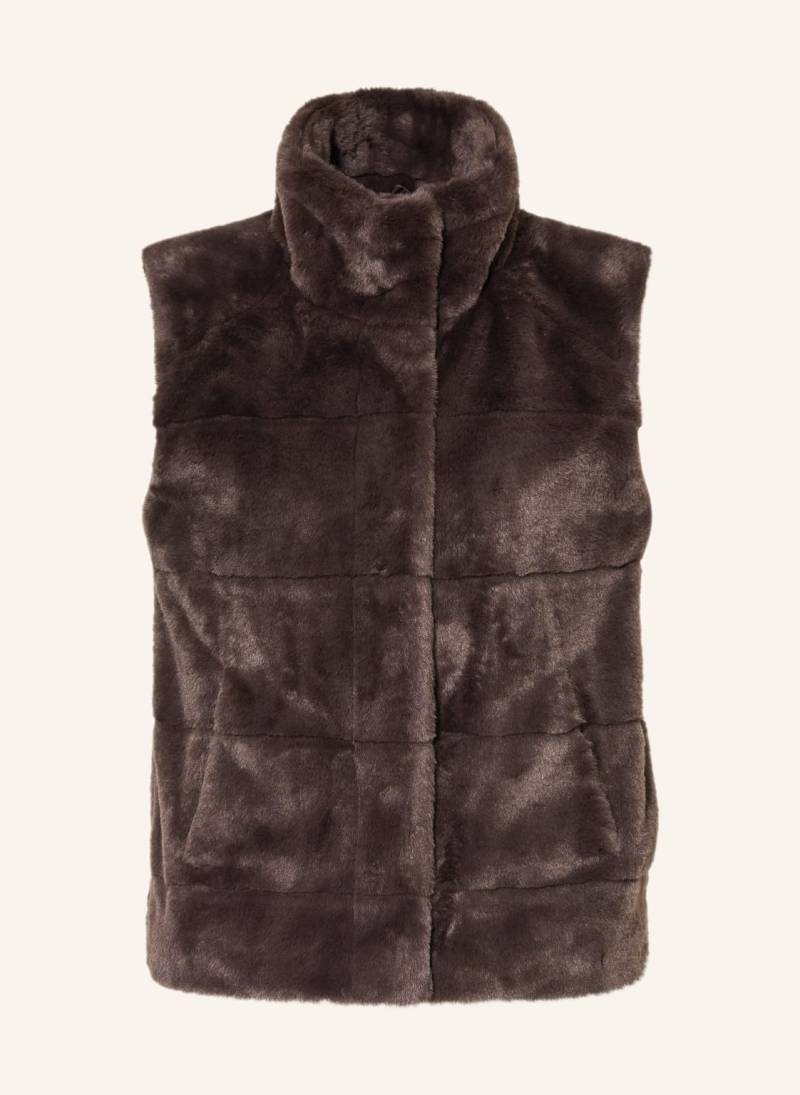 Monari Kunstfell-Weste braun von monari