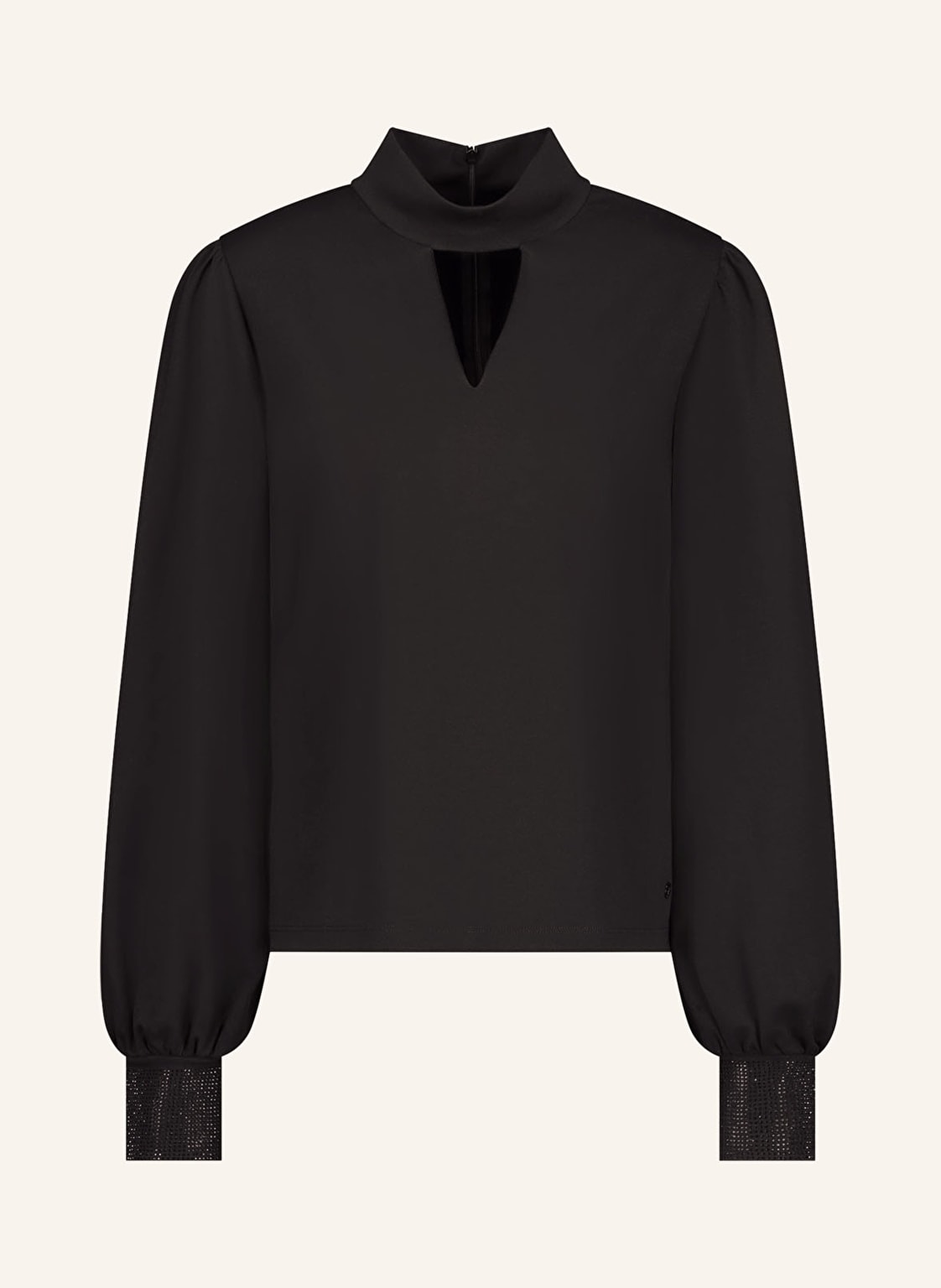 Monari Longsleeve Mit Schmucksteinen Und Cut-Out schwarz von monari