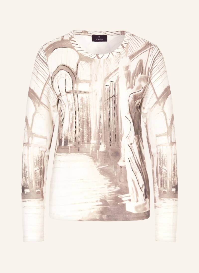 Monari Longsleeve Mit Schmucksteinen beige von monari