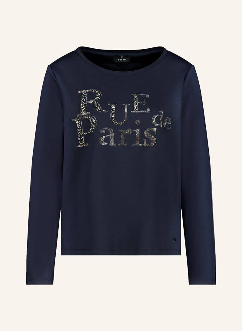 Monari Longsleeve Mit Schmucksteinen grau von monari