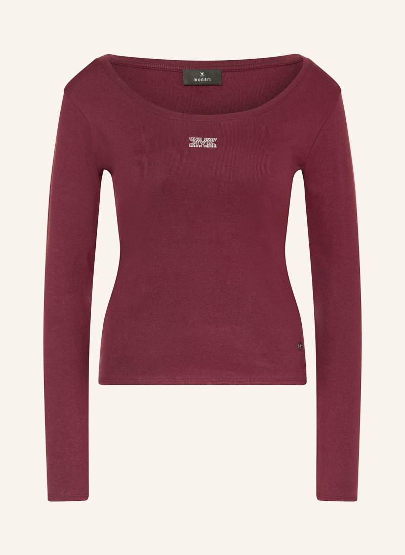 Monari Longsleeve Mit Schmucksteinen rot von monari