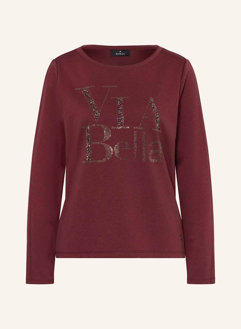 Monari Longsleeve Mit Schmucksteinen rot von monari