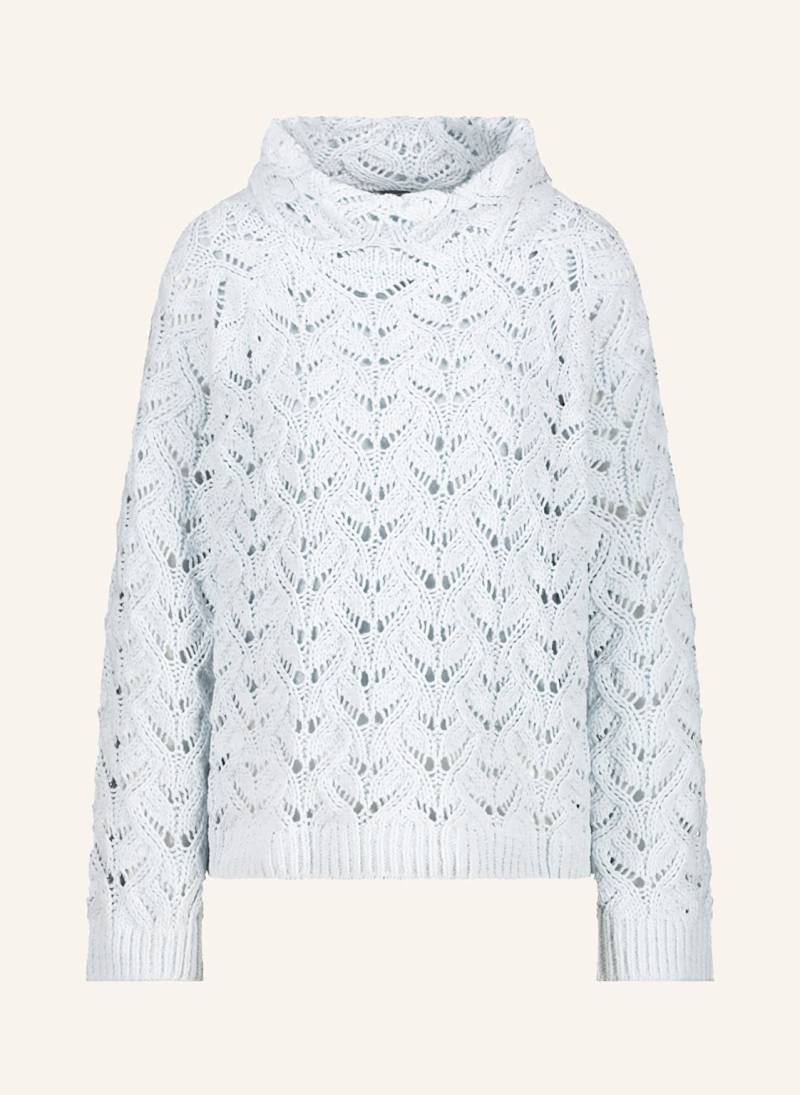 Monari Pullover Mit Glitzergarn Und Pailletten blau von monari