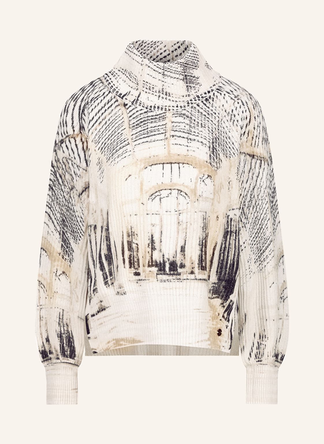 Monari Pullover Mit Glitzergarn beige von monari