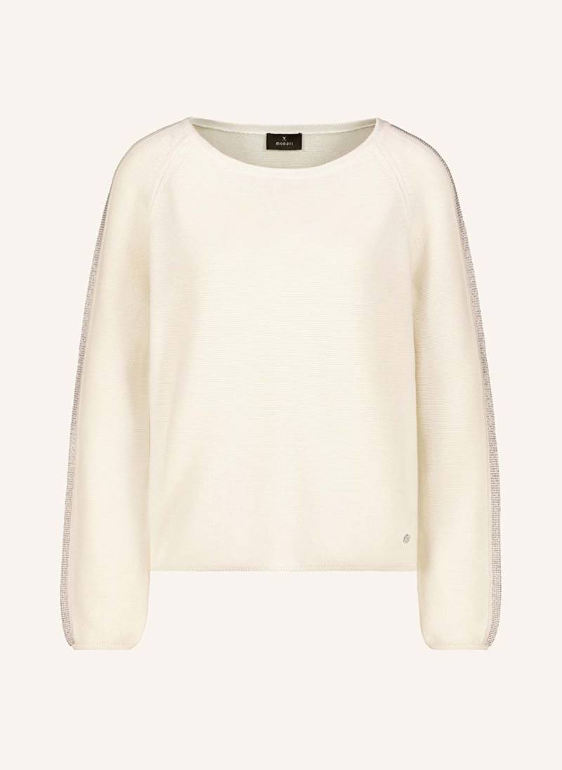 Monari Pullover Mit Schmucksteinen beige von monari