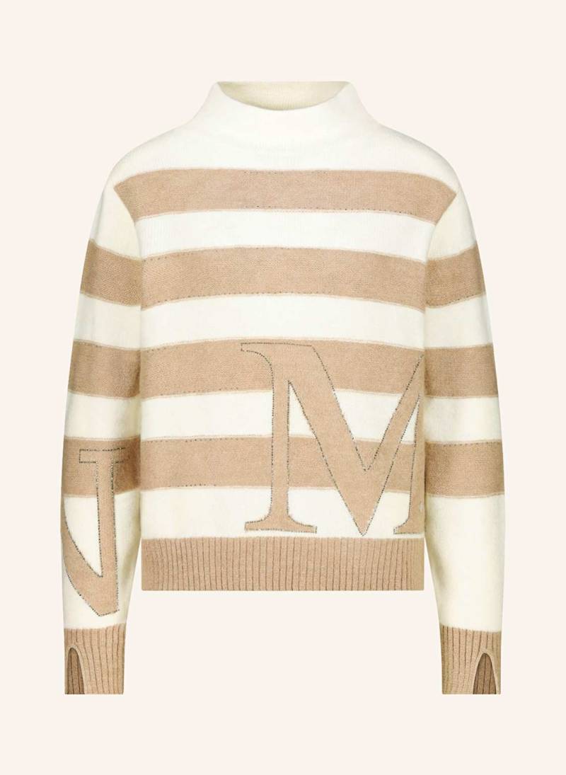 Monari Pullover Mit Schmucksteinen beige von monari