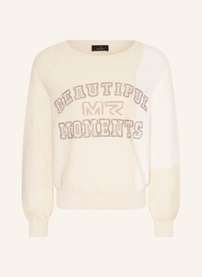 Monari Pullover Mit Schmucksteinen beige von monari