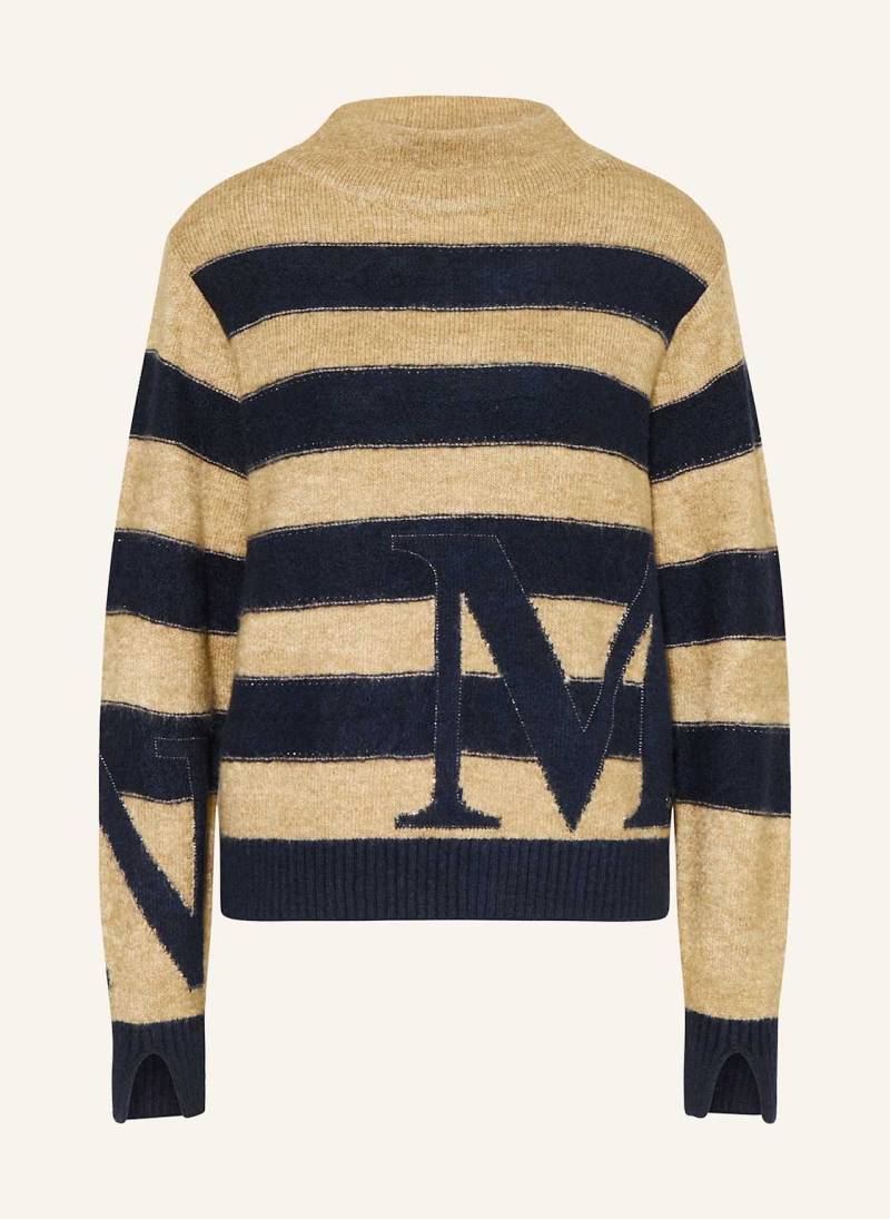 Monari Pullover Mit Schmucksteinen grau von monari