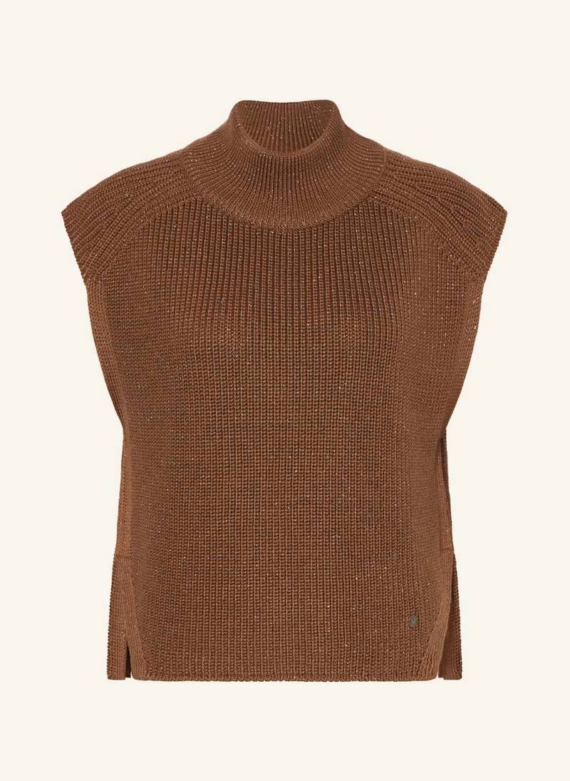 Monari Pullunder Mit Glitzergarn braun von monari