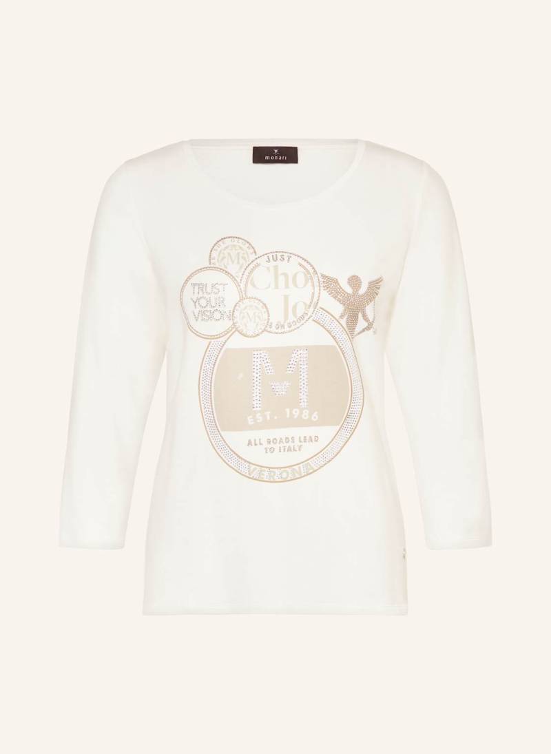 Monari Shirt Mit 3/4-Arm Und Schmucksteinen weiss von monari