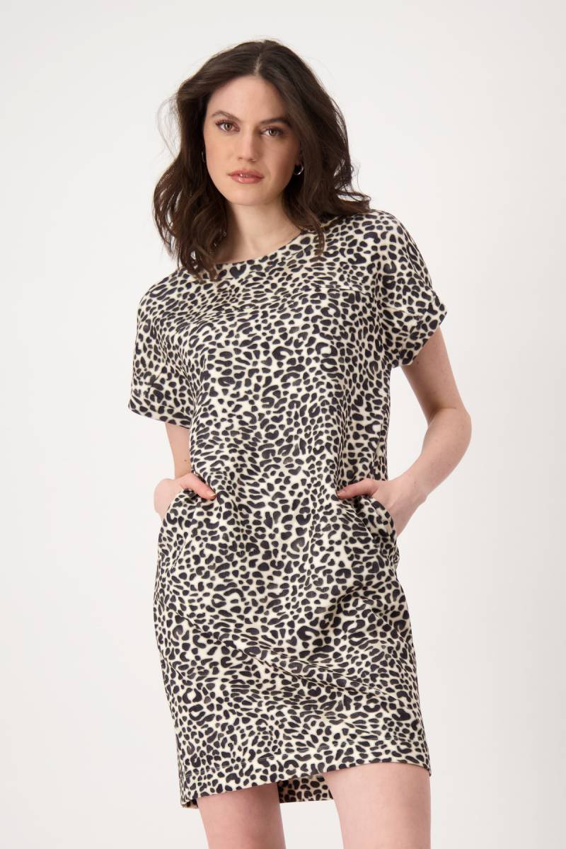 Monari Shirtkleid Eingrifftaschen mit allover Animalprint von monari