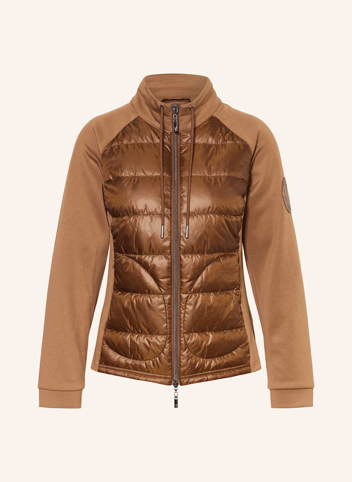 Monari Steppjacke Im Materialmix braun von monari