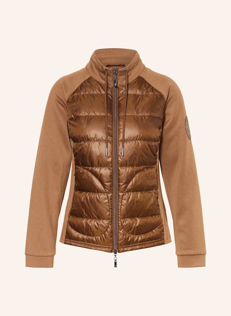 Monari Steppjacke Im Materialmix braun von monari