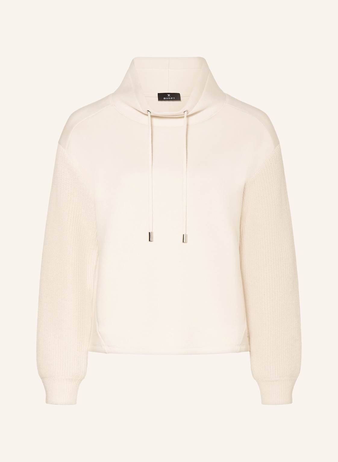 Monari Sweatshirt Im Materialmix beige von monari
