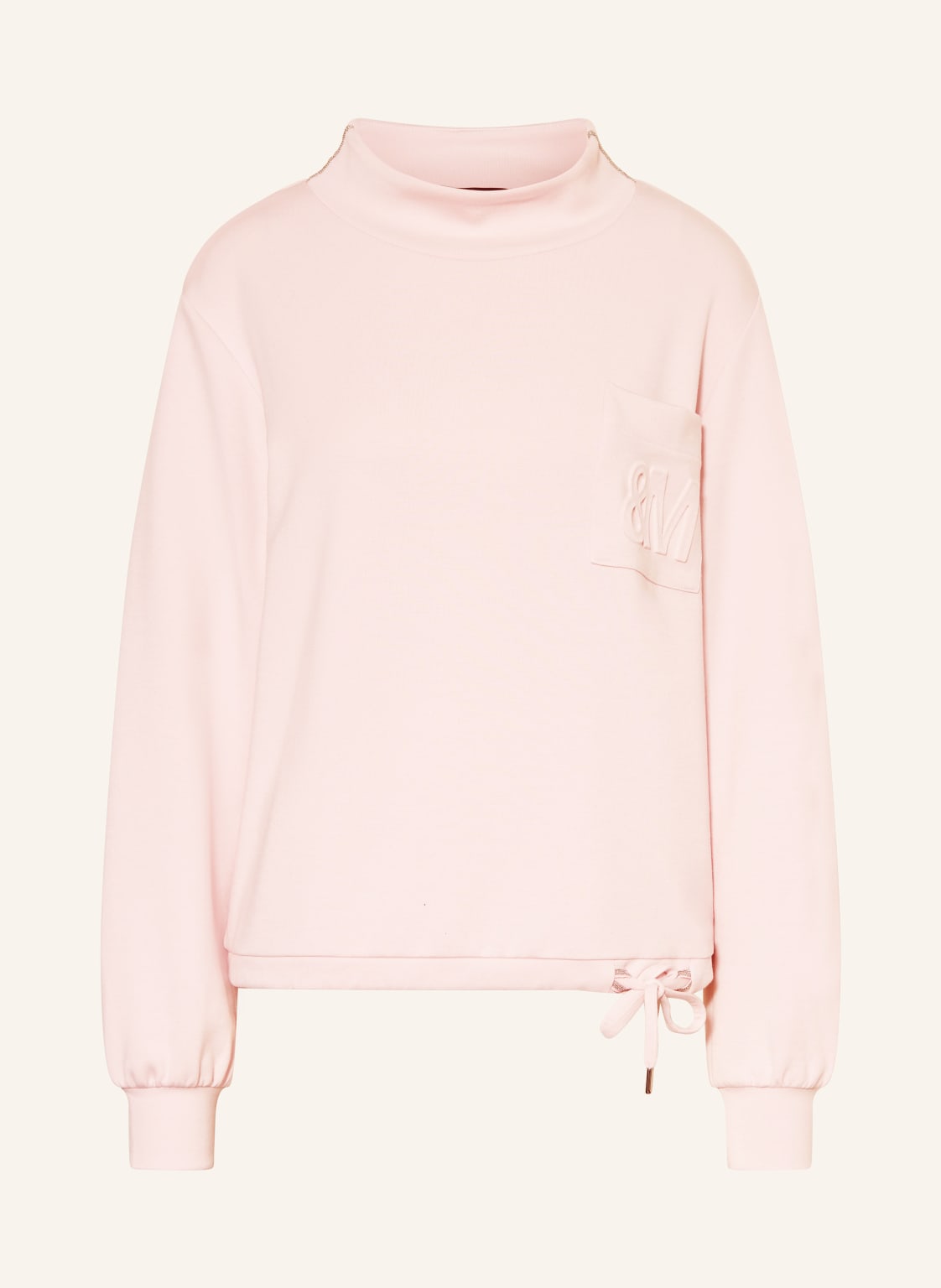 Monari Sweatshirt Mit Schmuckperlen rosa von monari