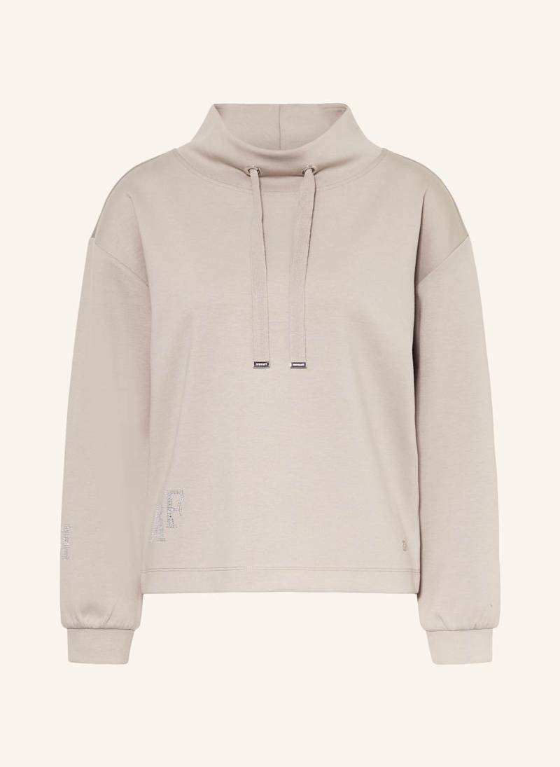 Monari Sweatshirt Mit Schmucksteinen grau von monari