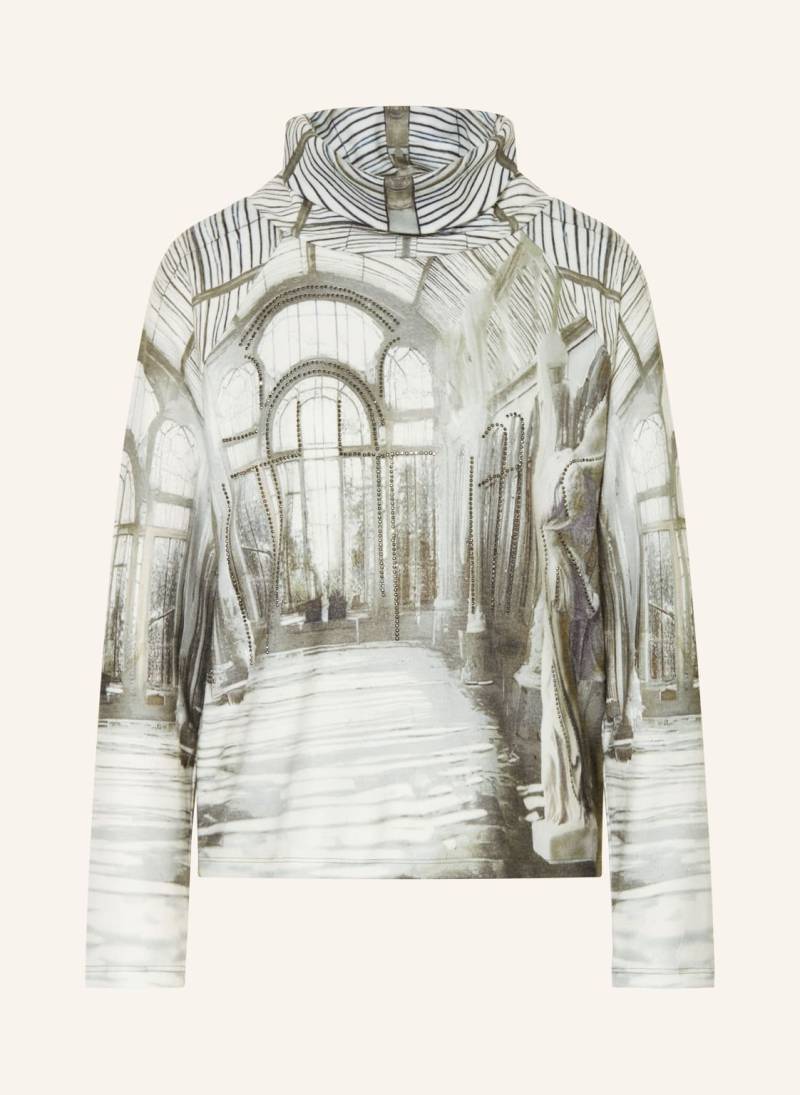 Monari Sweatshirt Mit Schmucksteinen gruen von monari