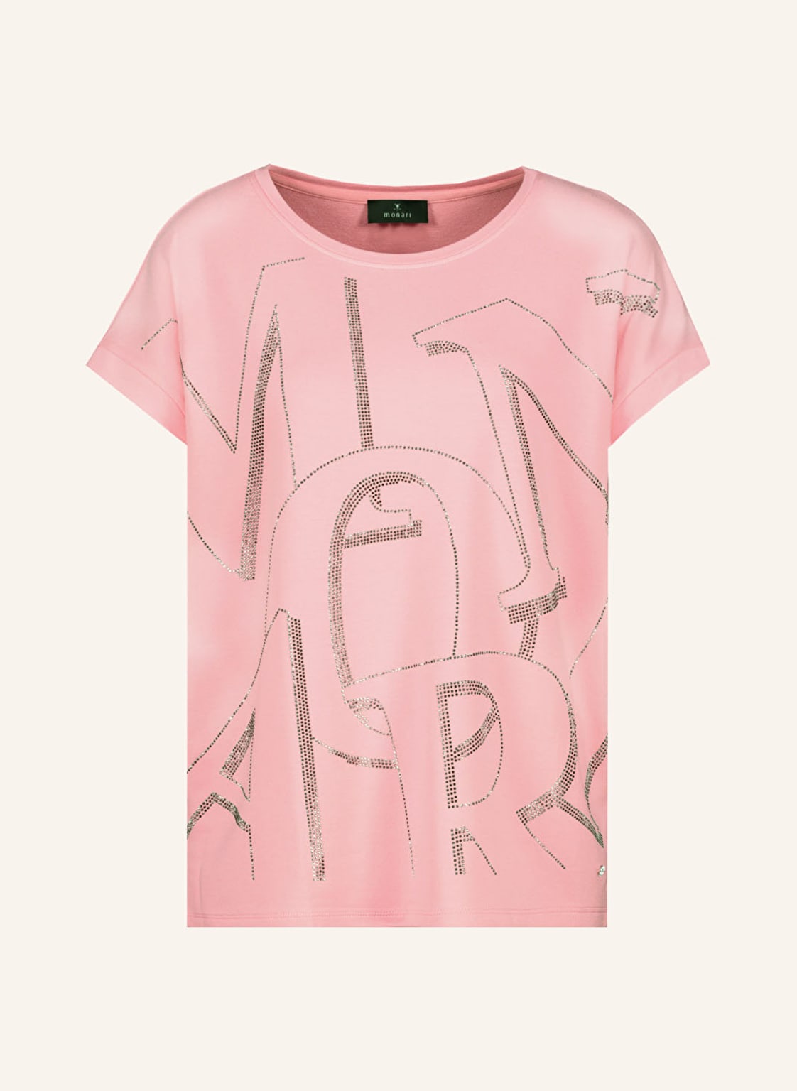 Monari T-Shirt Mit Schmucksteinen pink von monari
