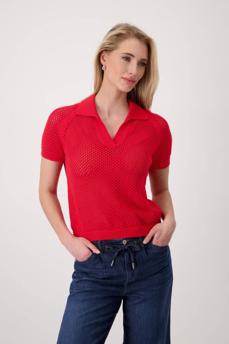 monari - Ajour-Poloshirt red - Gr. - 38 von monari
