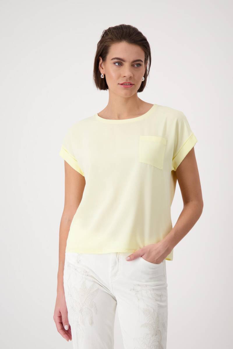 monari - Basic-Blusenshirt mango sorbet - Gr. - 42 von monari
