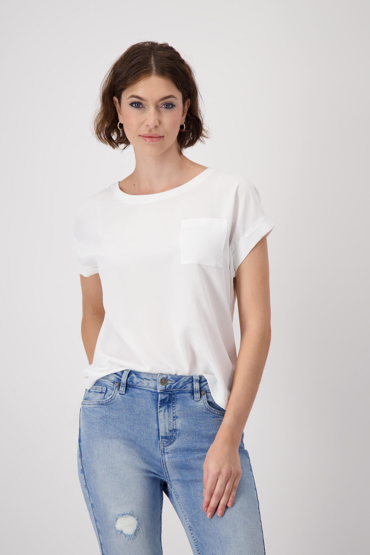 monari - Basic-Blusenshirt off-white - Gr. - 40 von monari