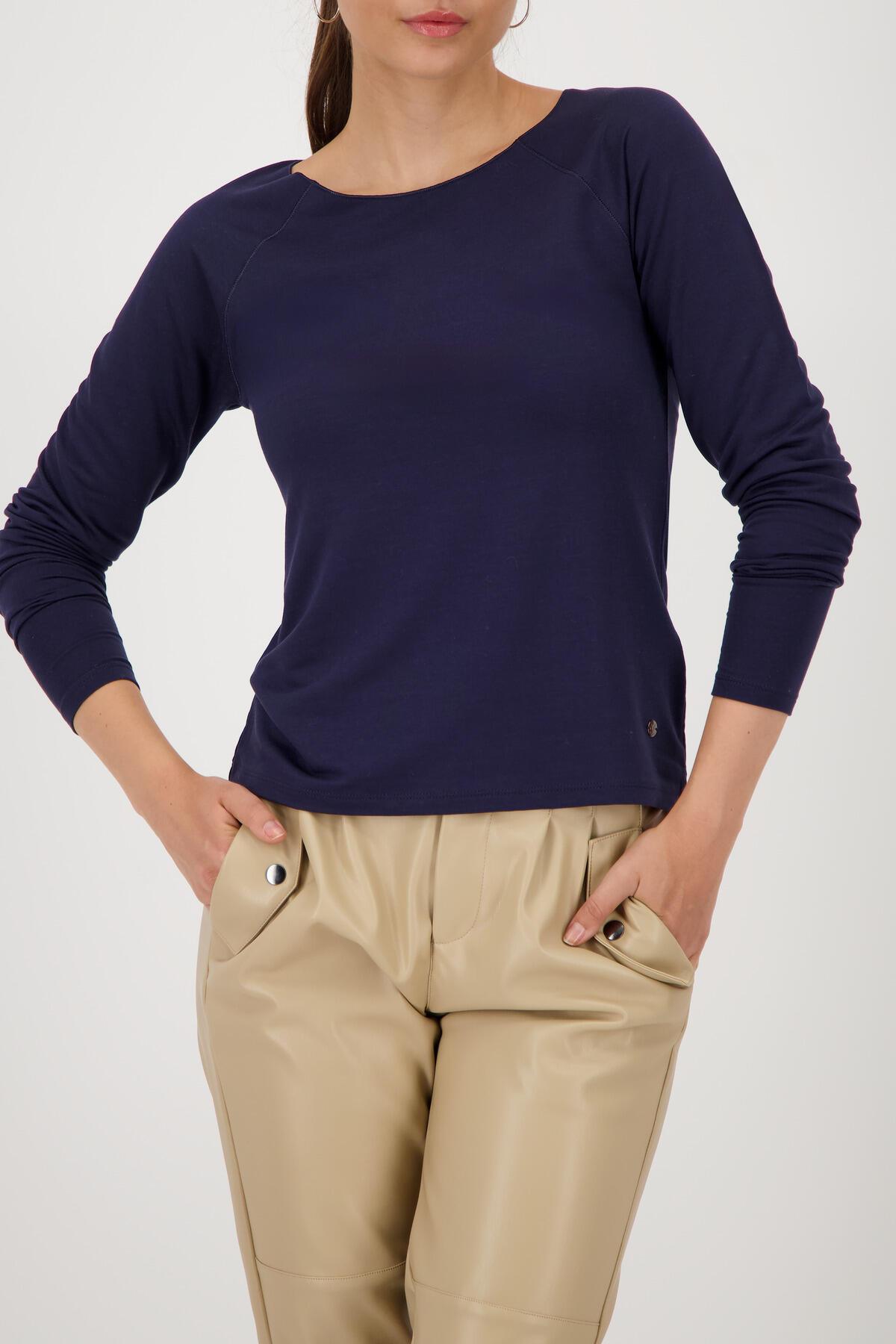 monari - Basic-Langarmshirt night sky - Gr. - 38 von monari