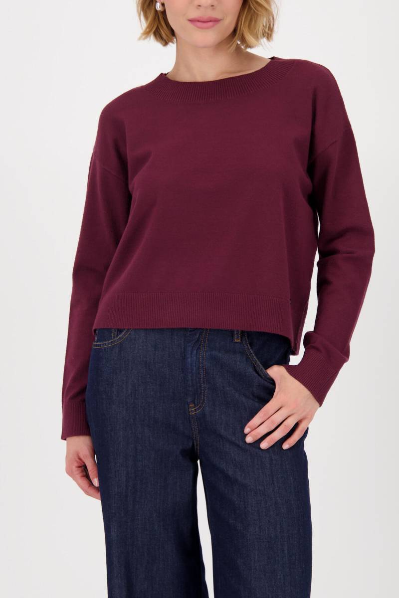 monari - Basic-Strickpullover bordeaux - Gr. - 44 von monari