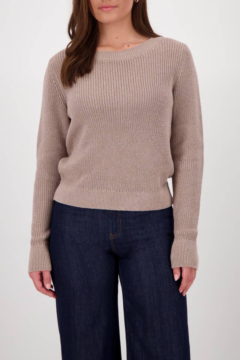 monari - Basic-Strickpullover mit Lurex - Gr. - 40 von monari