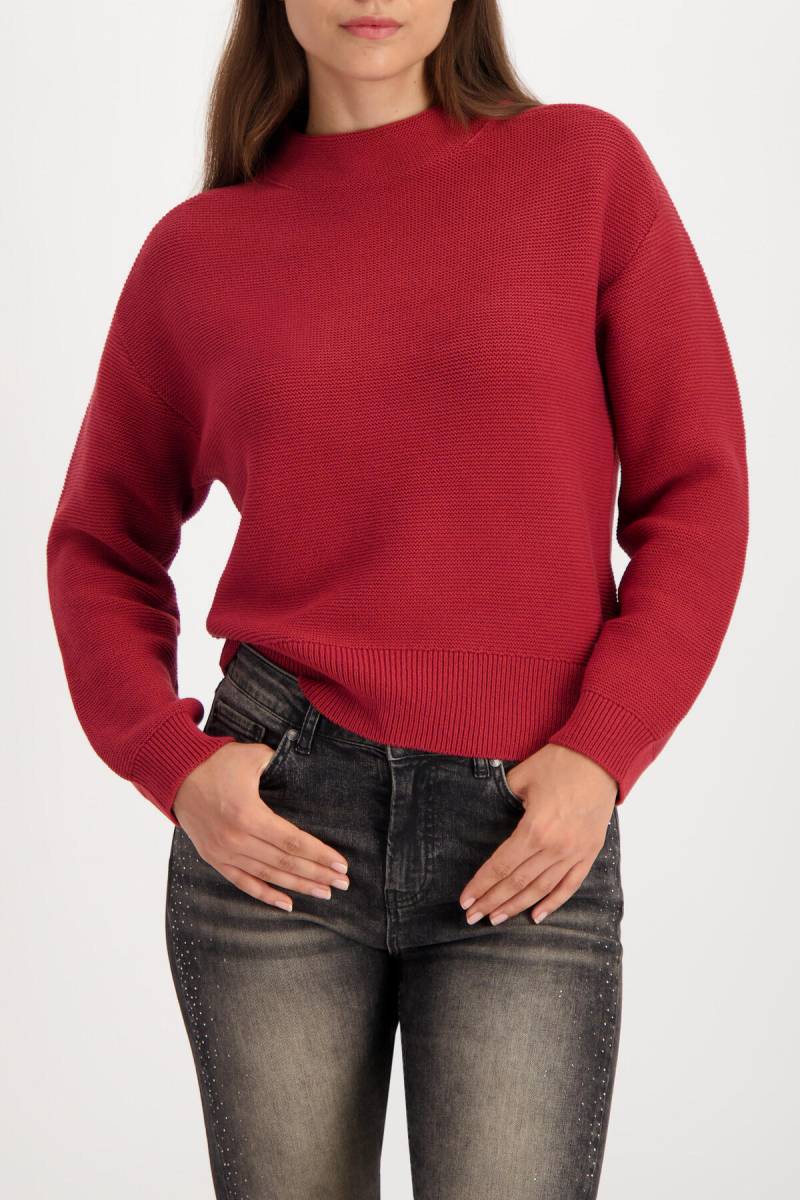 monari - Basic-Strickpullover mit Stehkragen chimney red - Gr. - 46 von monari