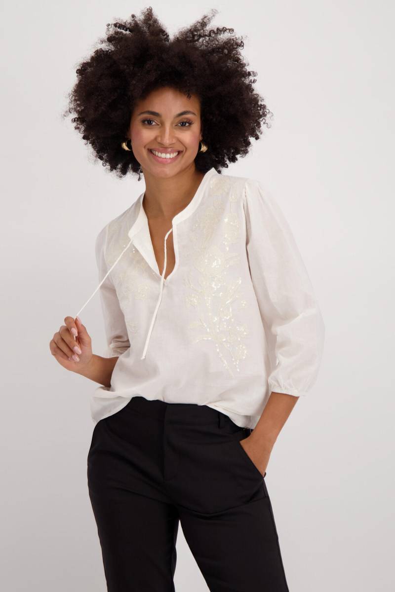 monari - Bluse mit Blumenmuster seashell - Gr. - 42 von monari