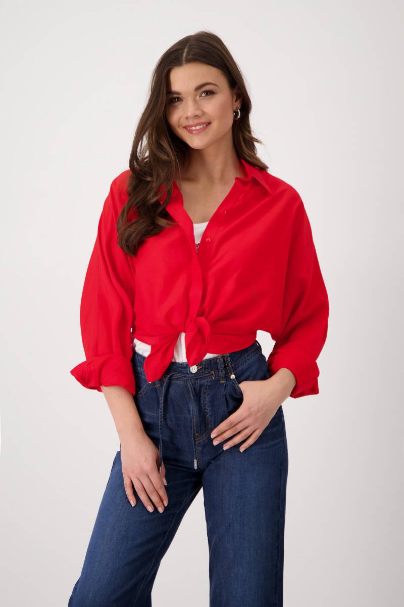 monari - Bluse mit Knoten red - Gr. - 42 von monari