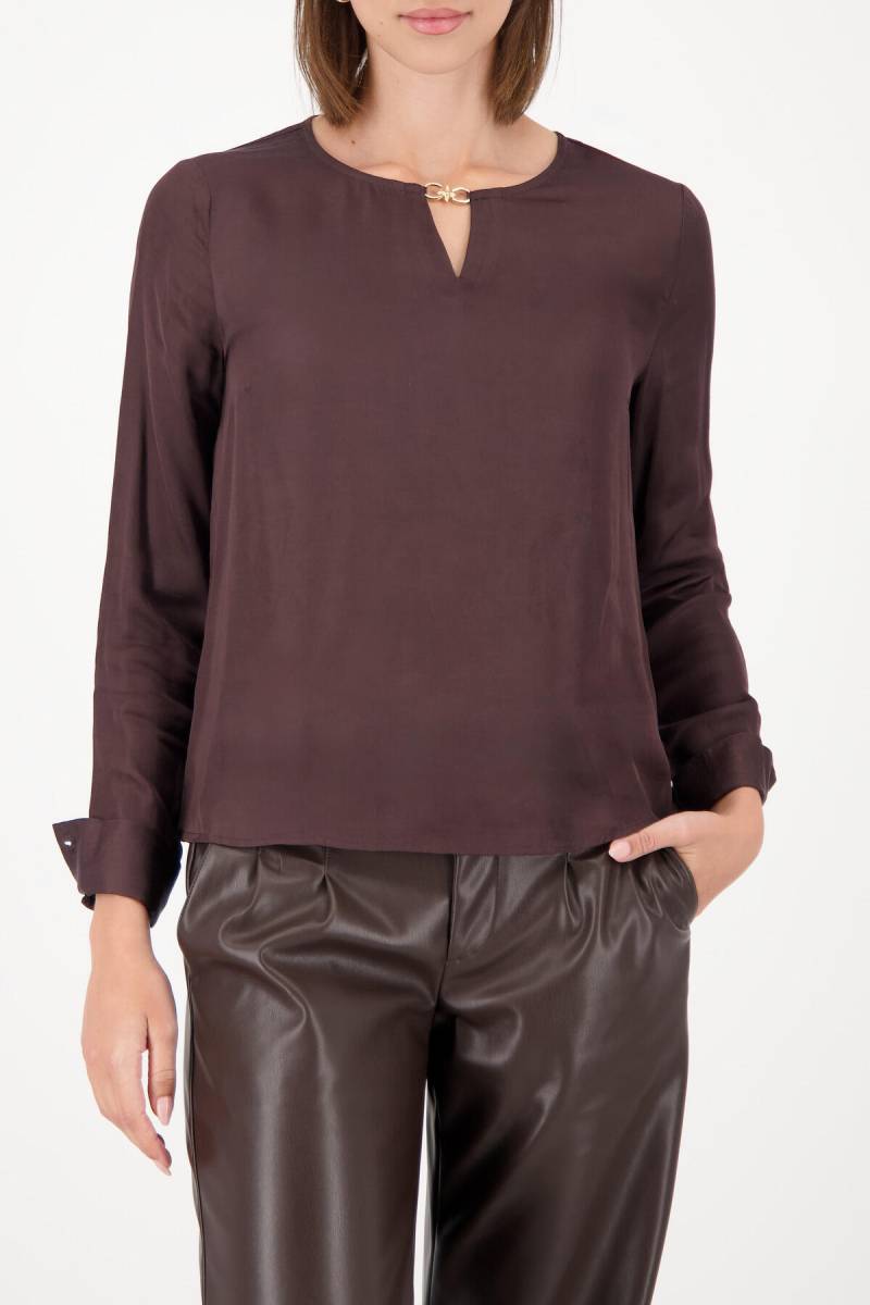 monari - Bluse mit Schmuckdetail brownie - Gr. - 38 von monari