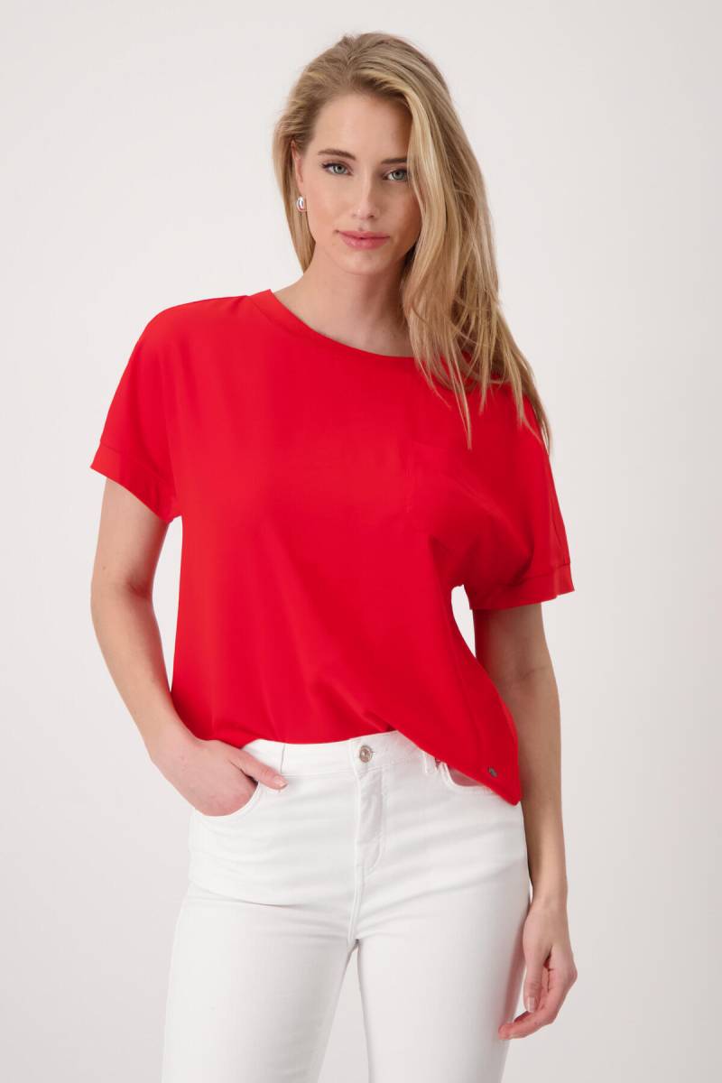 monari - Blusenshirt mit Brusttasche red - Gr. - 42 von monari