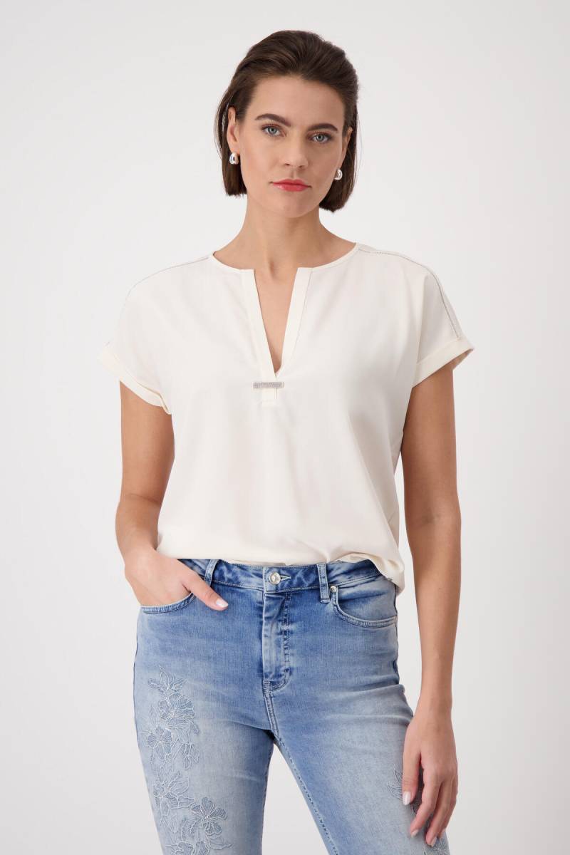 monari - Blusenshirt mit Schmuckkette seashell - Gr. - 34 von monari