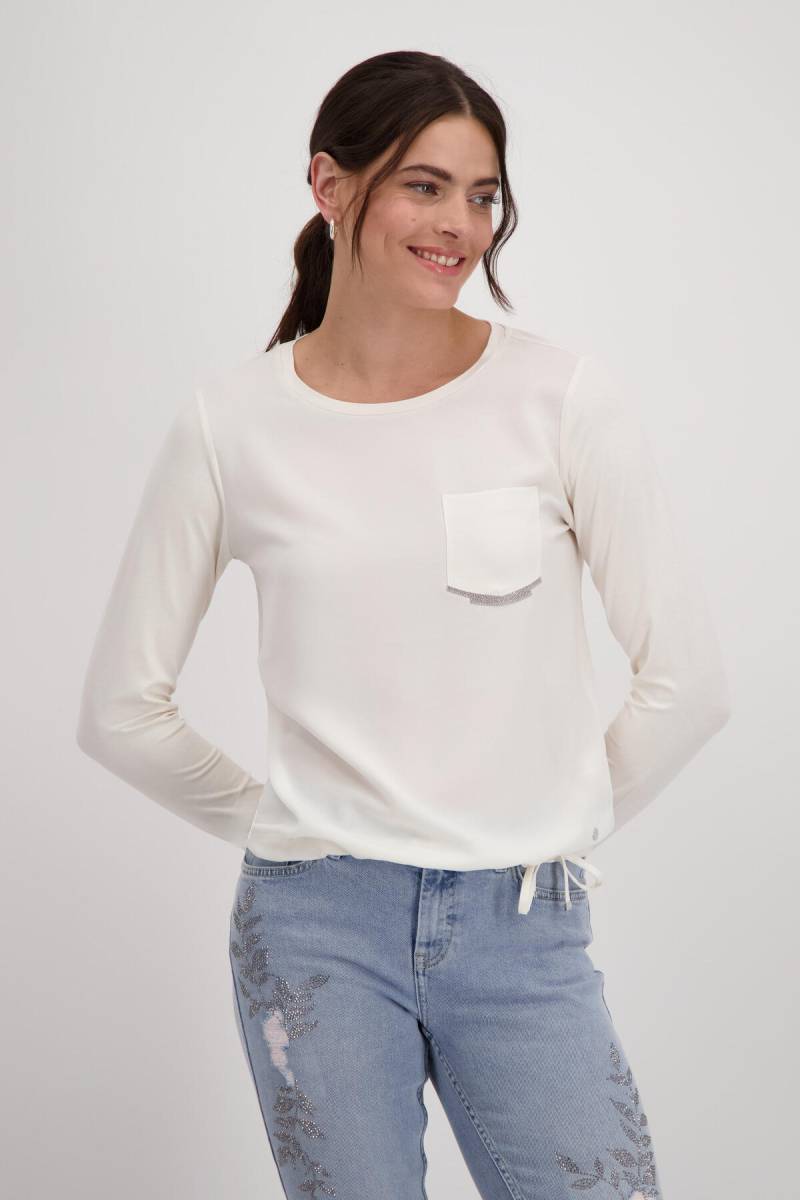 monari - Blusenshirt mit Schmucktasche sandshell - Gr. - 36 von monari