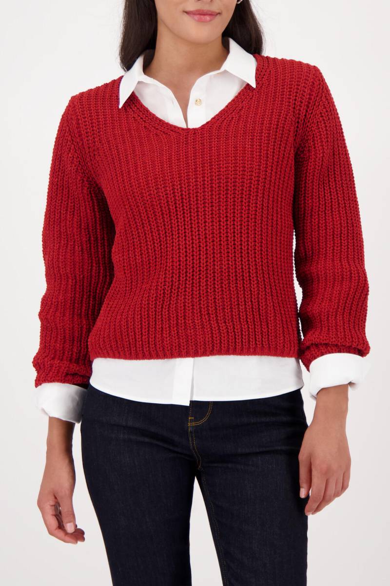 monari - Chenille-Pullover chimney red - Gr. - 40 von monari