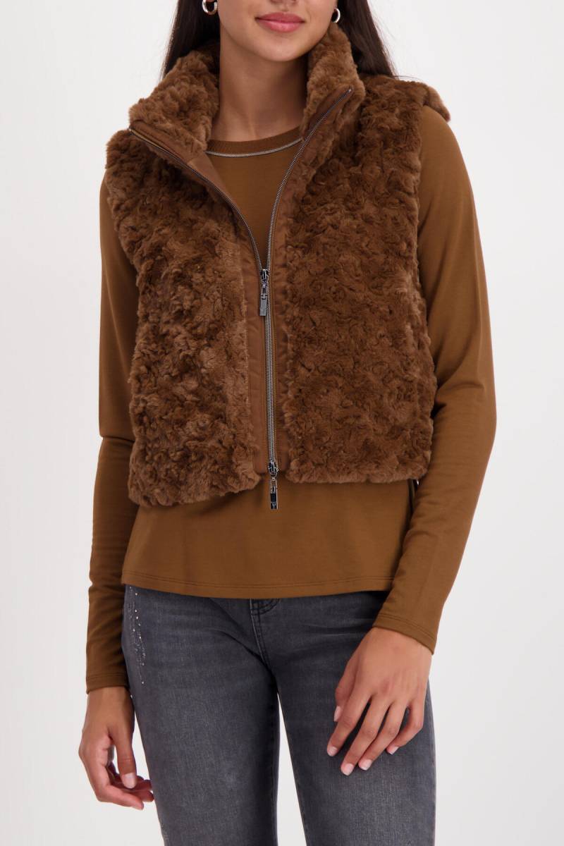 monari - Cropped-Weste mit Taschen whisky - Gr. - 46 von monari