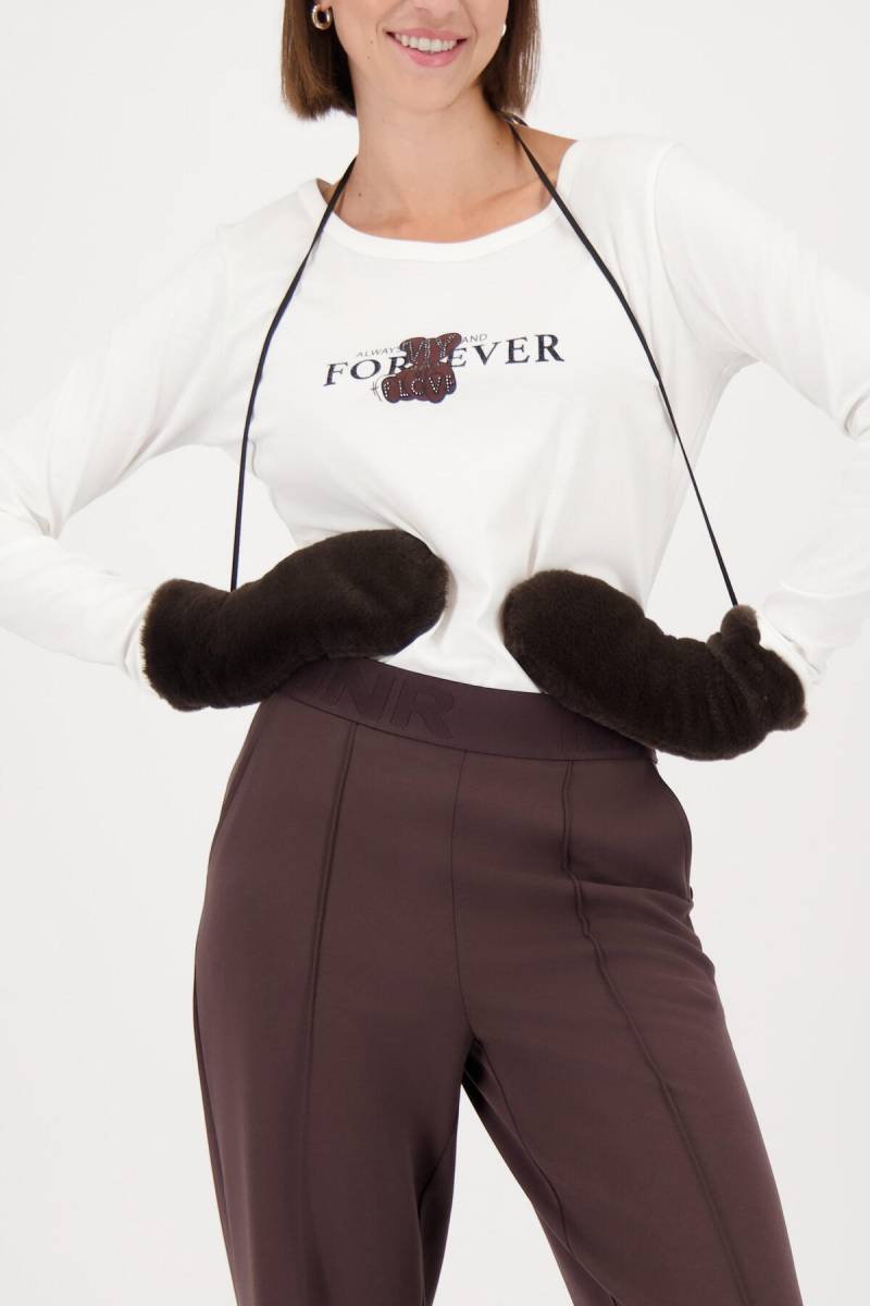 monari - Flauschige Kunstfell-Handschuhe brownie - Gr. - OS von monari