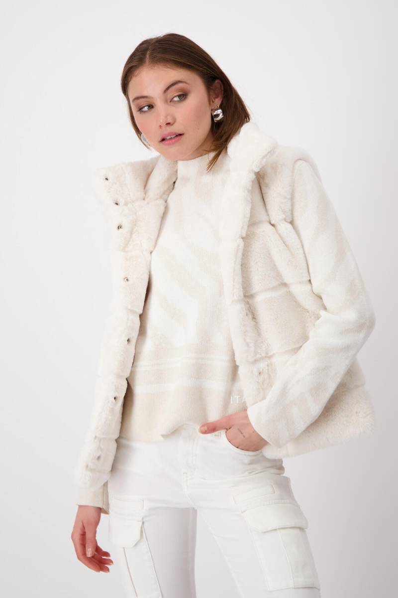 monari - Flauschige Weste sandshell - Gr. - 44 von monari