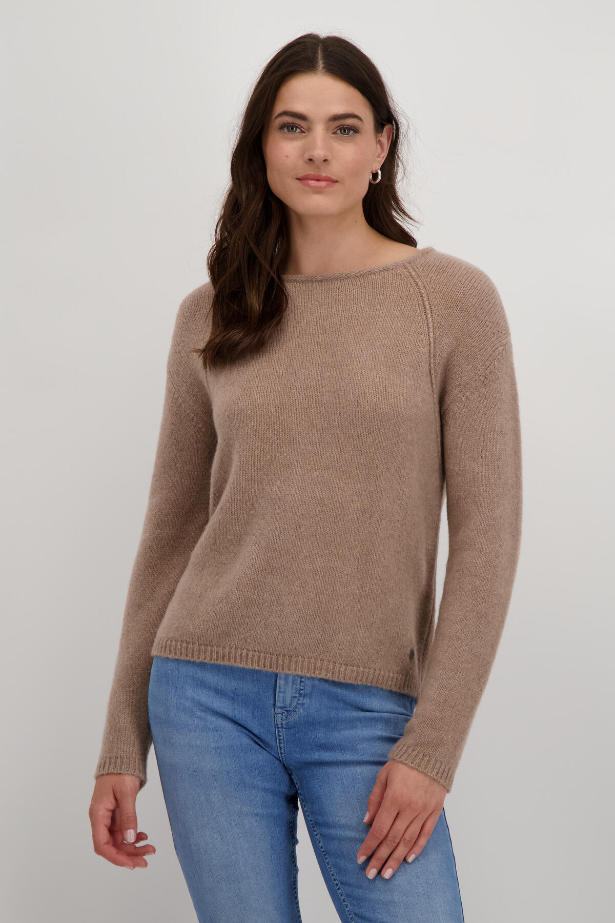 monari - Flauschiger Pullover milk chocolate - Gr. - 38 von monari
