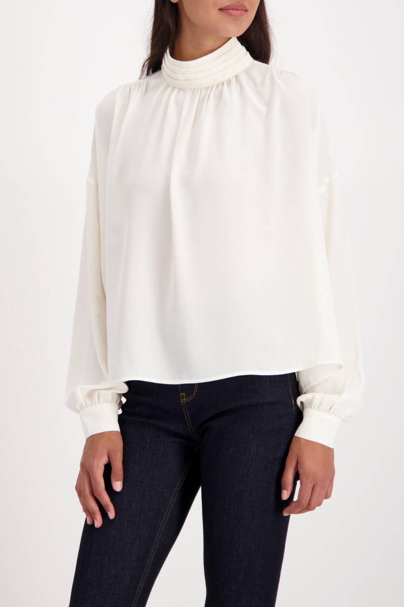 monari - Georgette-Bluse mit Stehkragen almond - Gr. - 42 von monari