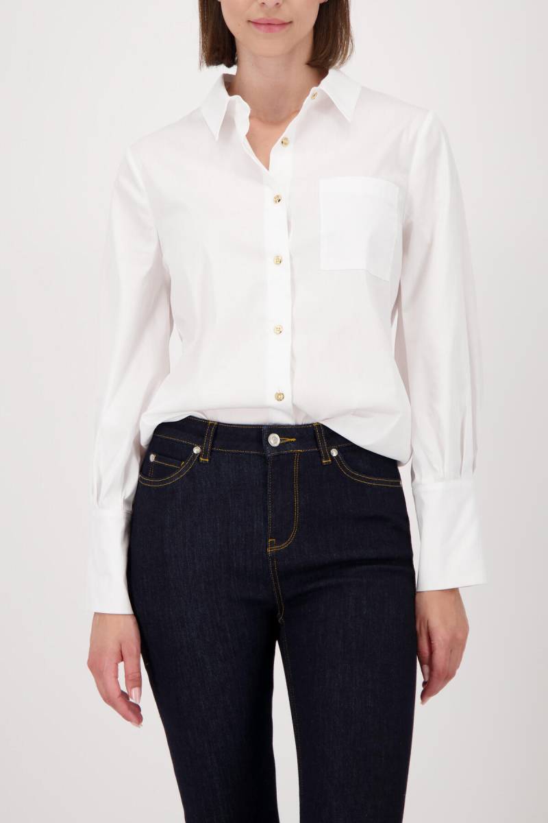 monari - Hemdbluse mit Schmuckknöpfen weiss - Gr. - 36 von monari