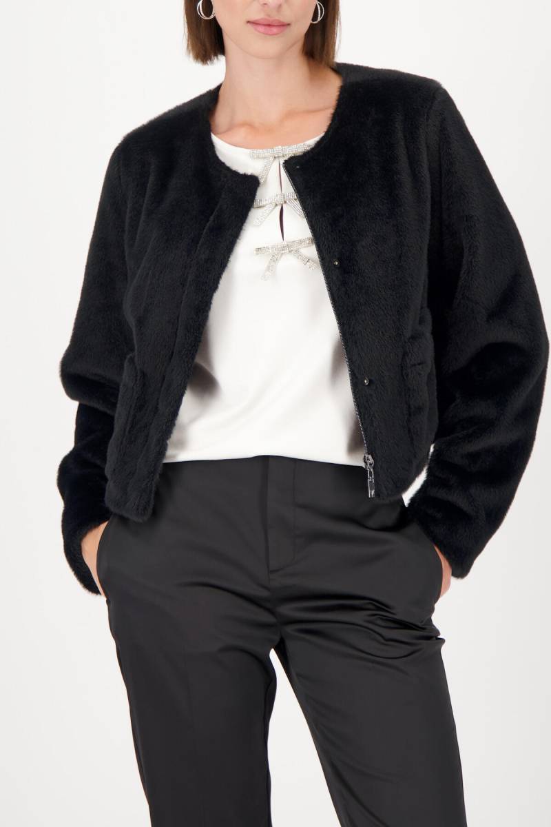 monari - Jacke aus Kunstfell schwarz - Gr. - 36 von monari