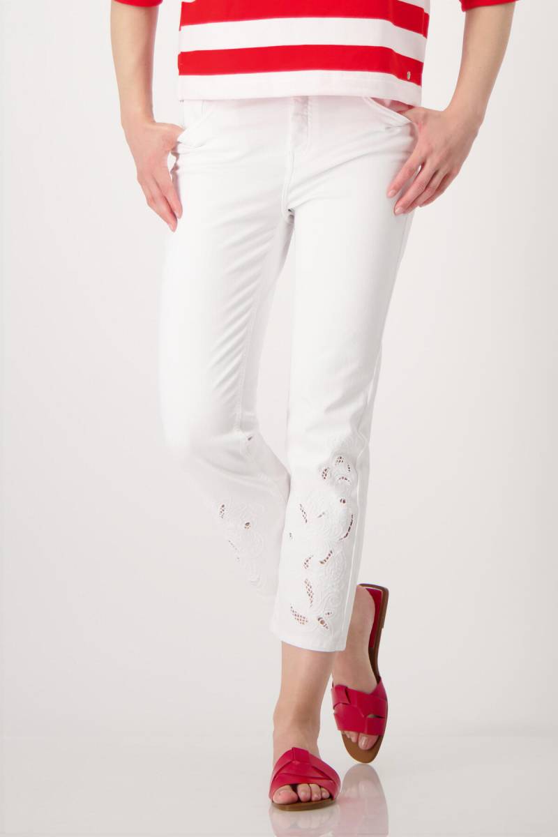 monari - Jeans mit Lochspitze - Gr. - 40 von monari